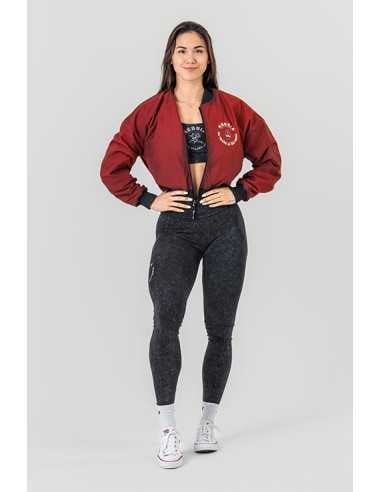 Washed Bomber Jacket with Contrast Lining LEGEND