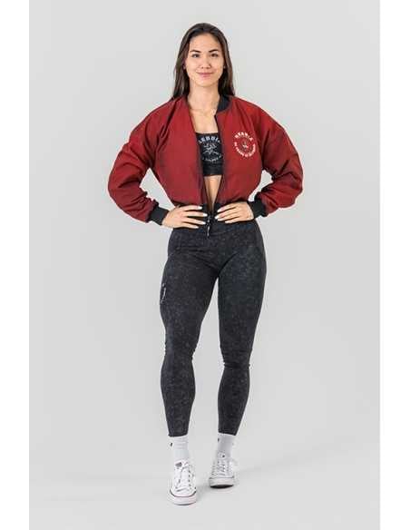 Washed Bomber Jacket with Contrast Lining LEGEND