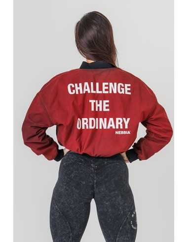 Washed Bomber Jacket with Contrast Lining LEGEND