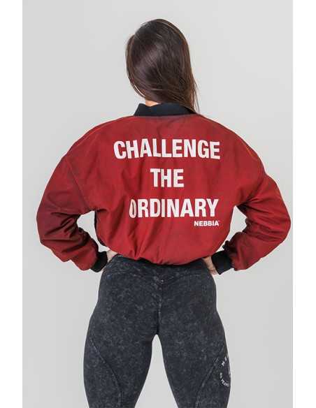 Washed Bomber Jacket with Contrast Lining LEGEND