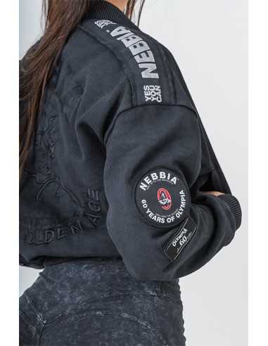 Washed Bomber Jacket with Contrast Lining LEGEND