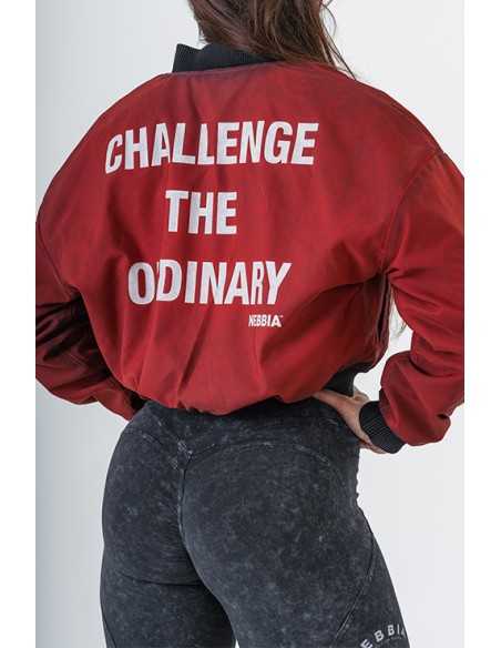 Washed Bomber Jacket with Contrast Lining LEGEND
