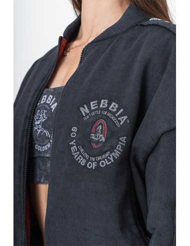 Washed Bomber Jacket with Contrast Lining LEGEND