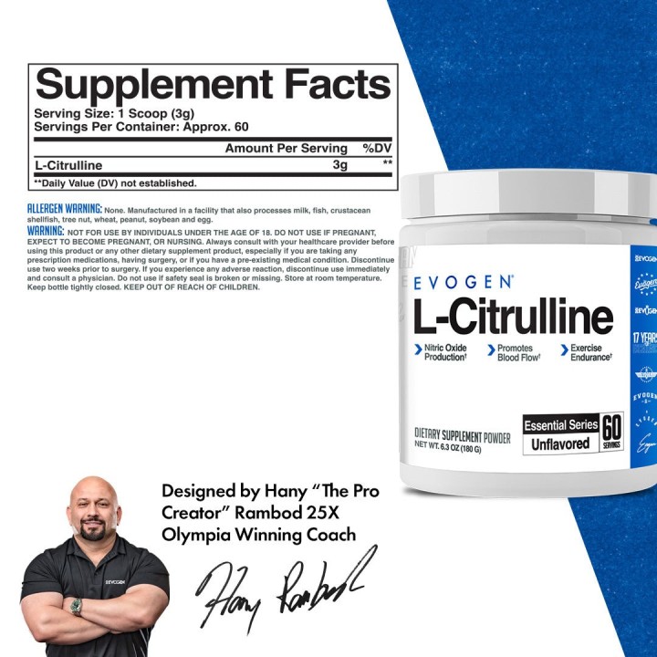 Evogen L-Citrulline 180 grams
