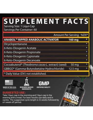 Anabol Ripped 60 liquid caps
