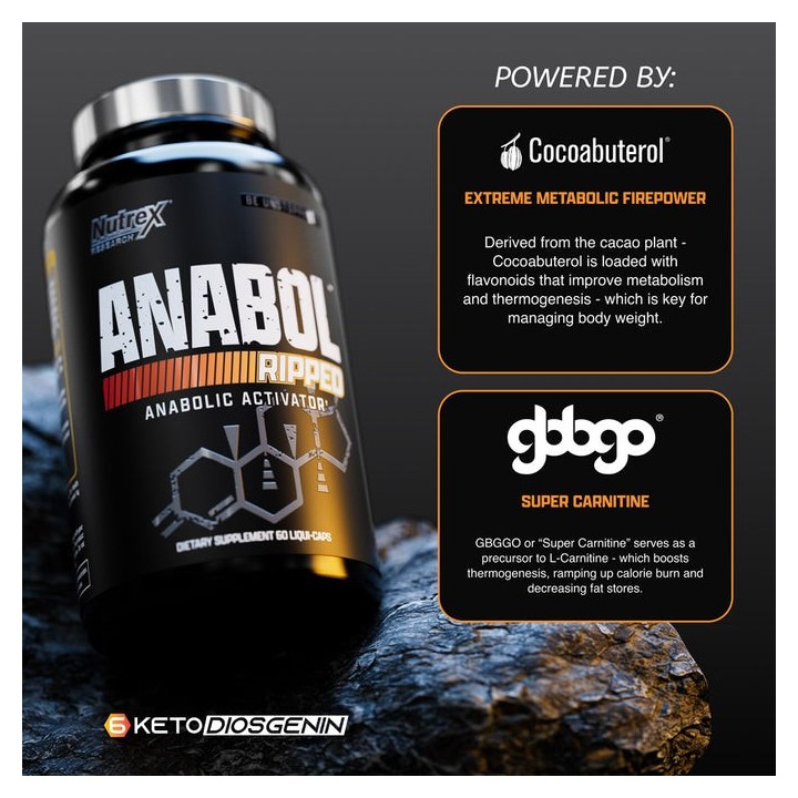 Anabol Ripped 60 Liquid Caps Nutrex Research