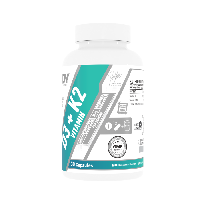 Vitamin D3 + K2 Capsules 30 Caps Dorian Yates