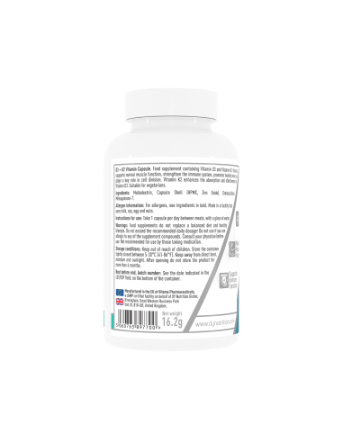 Vitamin D3 + K2 Capsules 30 caps