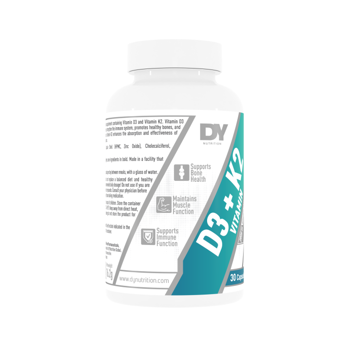 Vitamin D3 + K2 Capsules 30 Caps Dorian Yates