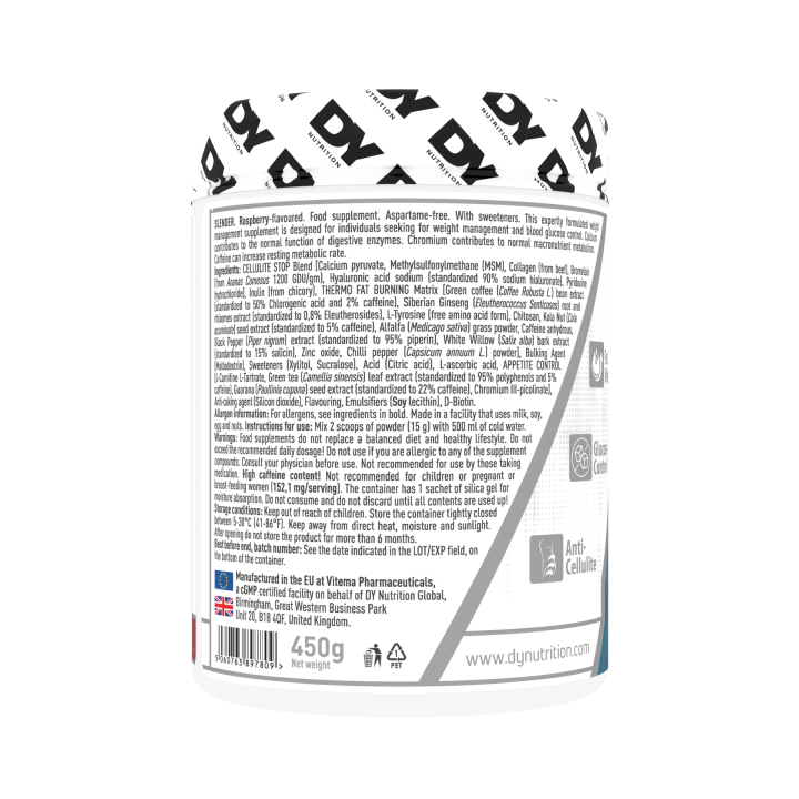 Slender 450 g Dorian Yates: Bruciagrassi e Anti-Cellulite