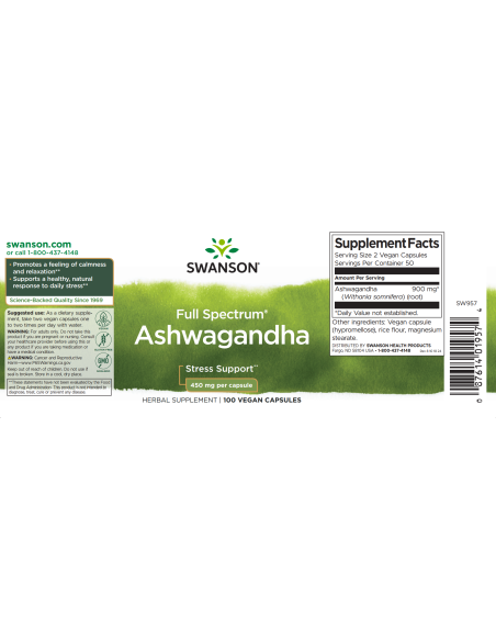 Full Spectrum Ashwagandha 450 mg 100 caps