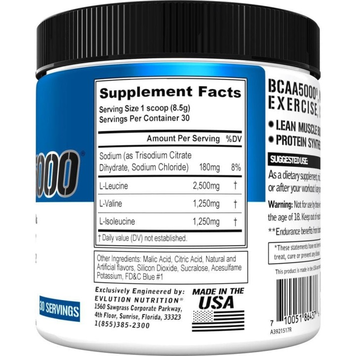 BCAA 5000 Powder - Evlution Nutrition: Crescita Muscolare Ottimale