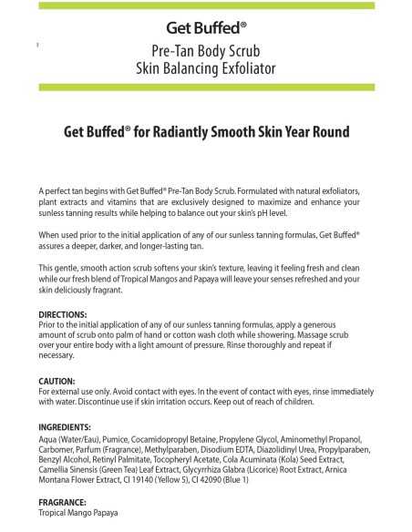 PRO TAN® STEP 1 GET BUFFED® PRE-TAN BODY SCRUB
