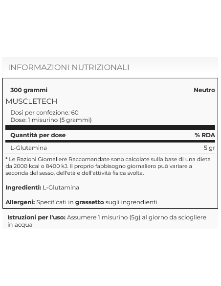 Platinum 100% Glutamine 300 gr