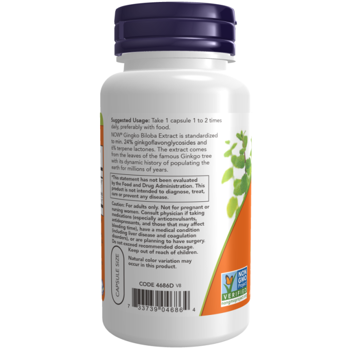 Now Foods Ginkgo Biloba 60 mg 240 vcaps
