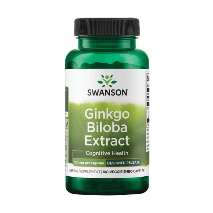 Ginkgo Biloba 120 mg 100 vcaps Swanson: estratto
