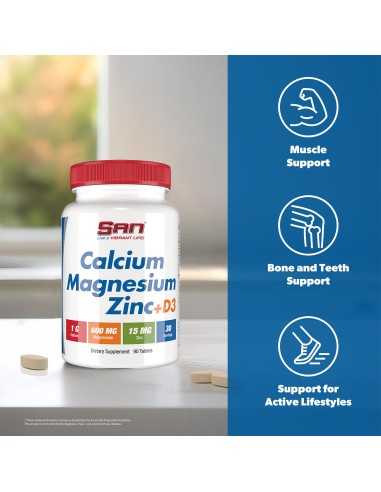 Calcium Magnesium Zinc + D3 - 90 tablets