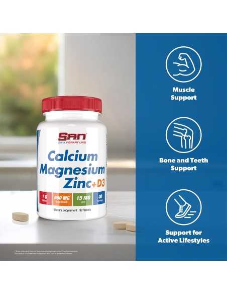 Calcium Magnesium Zinc + D3 - 90 tablets