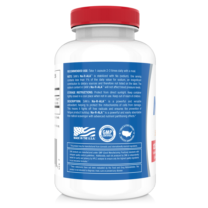 NA-R-ALA 125 mg 60 Caps SAN Nutrition: R-Lipoic Acid