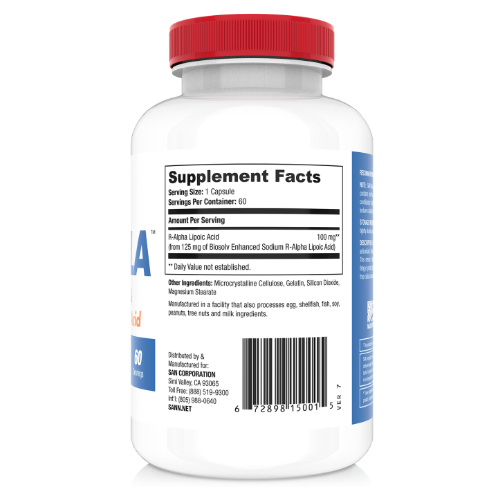 NA-R-ALA 125 mg 60 Caps SAN Nutrition: R-Lipoic Acid