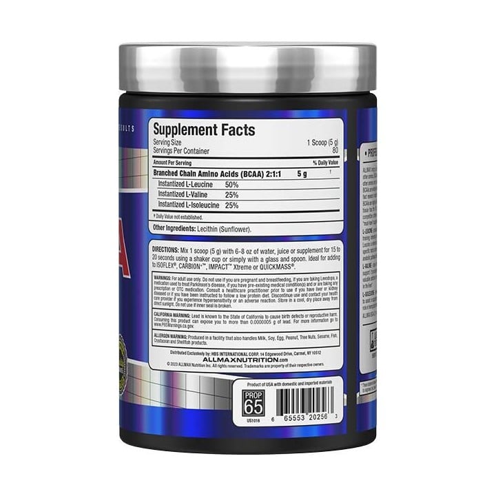 BCAA 2:1:1 400 g Allmax: Branched-Chain Amino Acid Powder