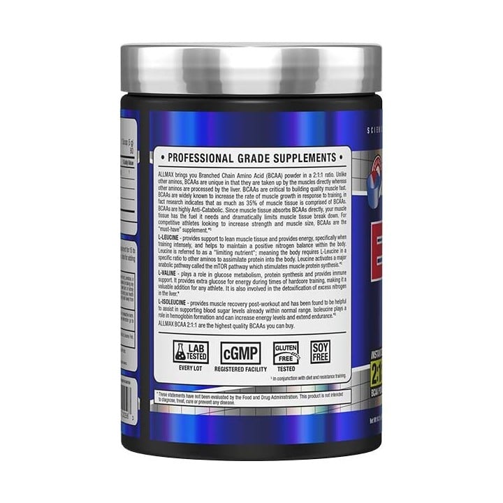 BCAA 2:1:1 400 g Allmax: Branched-Chain Amino Acid Powder