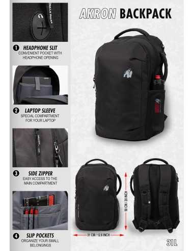 Akron Backpack Black