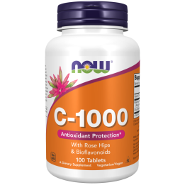 Vitamin C-1000 with Rose Hips 100 Tablets Now Foods