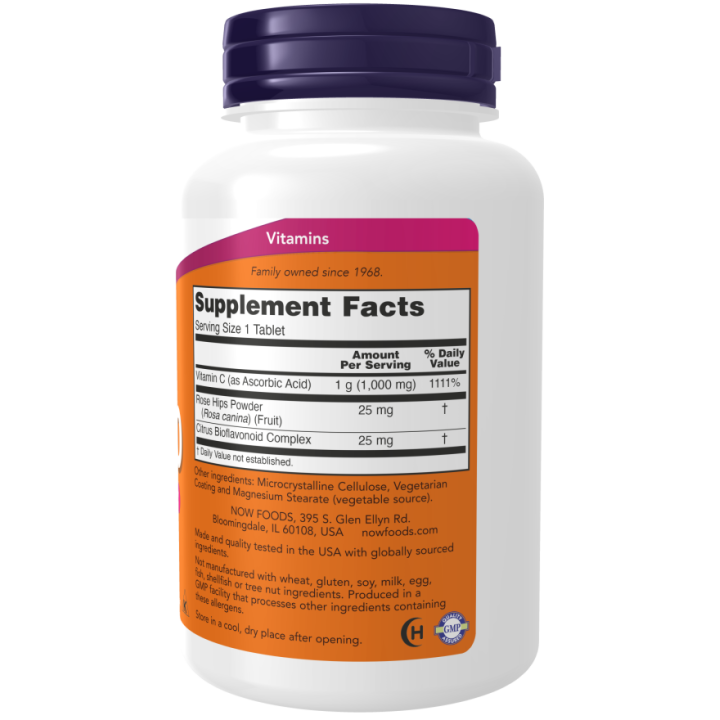 NOW Foods Vitamin C-1000 Rose Hips 100 tablets