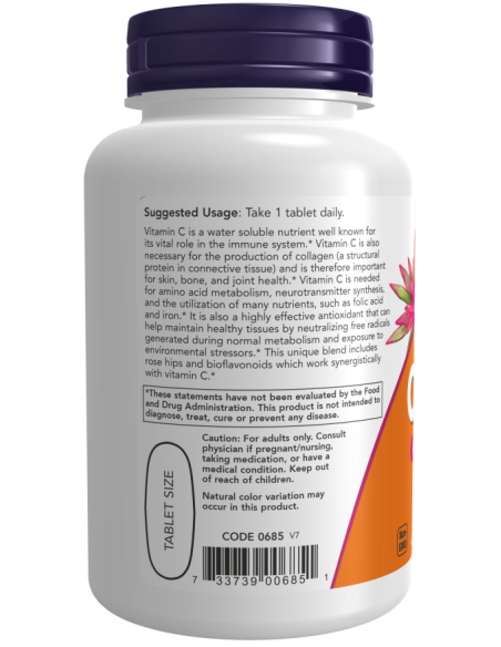 Vitamin C-1000 with Rose Hips & Bioflavonoids 100 tablets