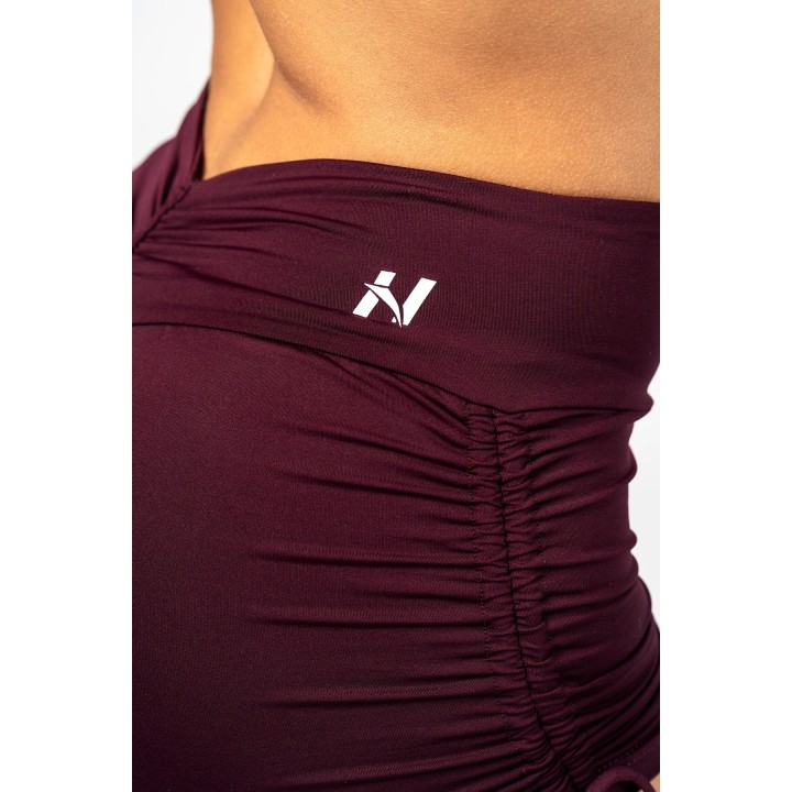 Pantaloncini modellanti vita alta donna Nebbia Lace-Up