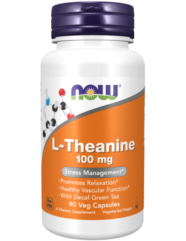 L-Theanine with Decaf Green Tea 100 mg 90 vcaps