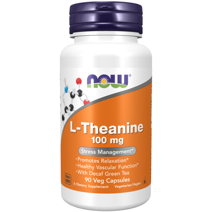 L-Theanine 100 mg 90 Vcaps NOW Foods: Calm and Focus