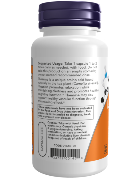 L-Theanine with Decaf Green Tea 100 mg 90 vcaps