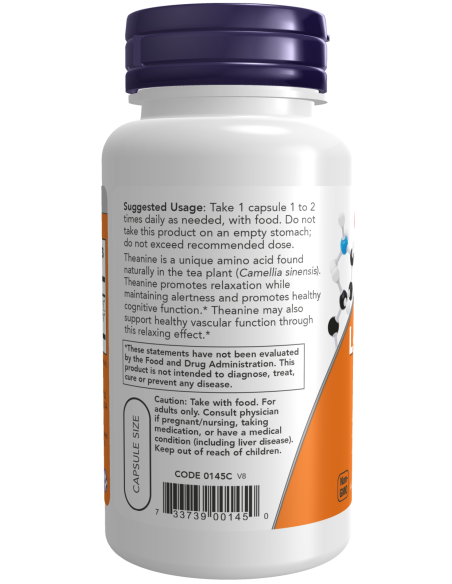L-Theanine with Decaf Green Tea 100 mg 90 vcaps