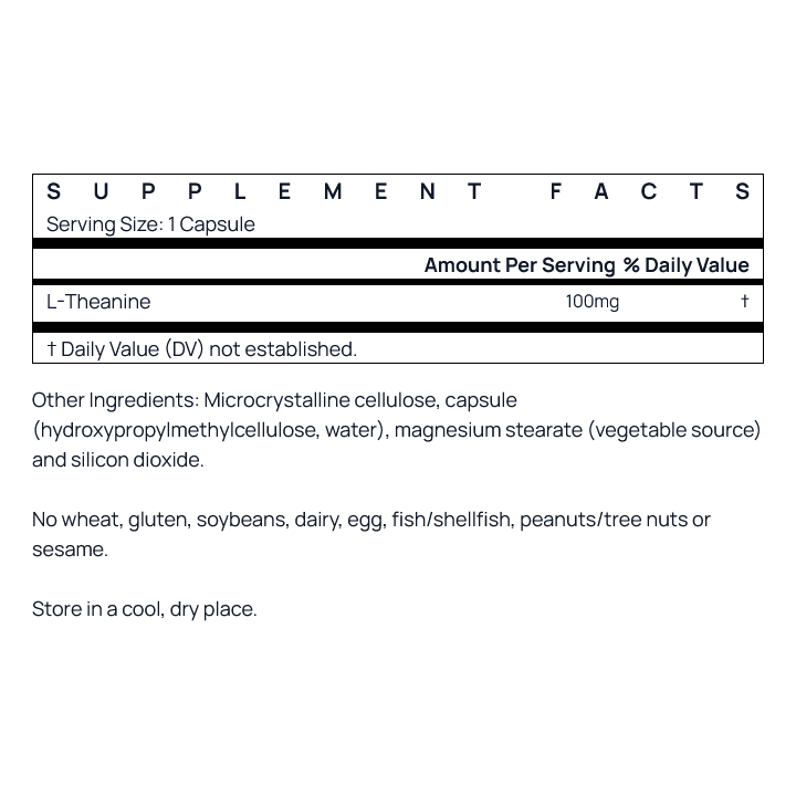 Jarrow Formulas Theanine 100 | L-Theanine per rilassamento