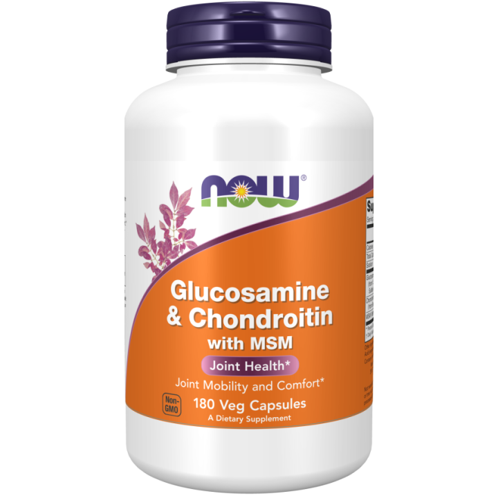 Glucosamine & Chondroitin with MSM 180 Caps Now Foods