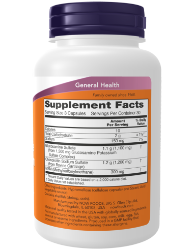 Glucosamine & Chondroitin with MSM 180 caps
