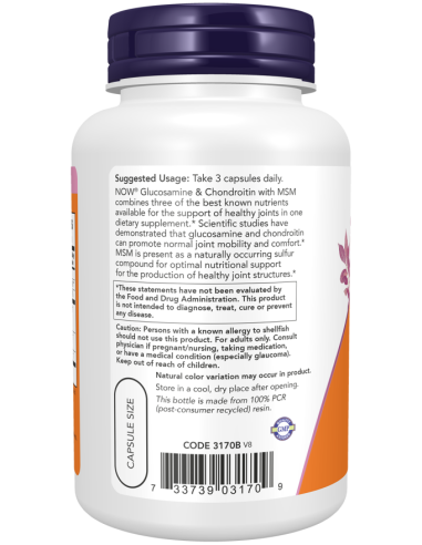 Glucosamine & Chondroitin with MSM 180 caps