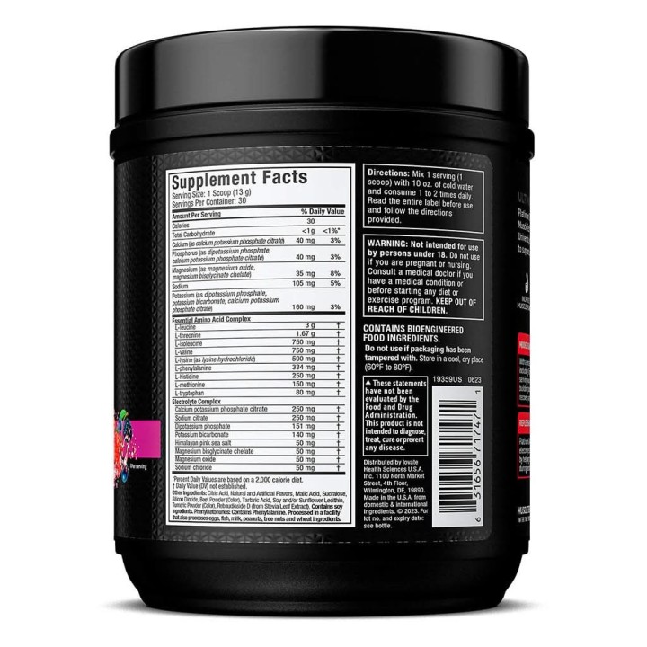 Platinum 100% EAA+ 400 g MuscleTech: aminoacidi in polvere