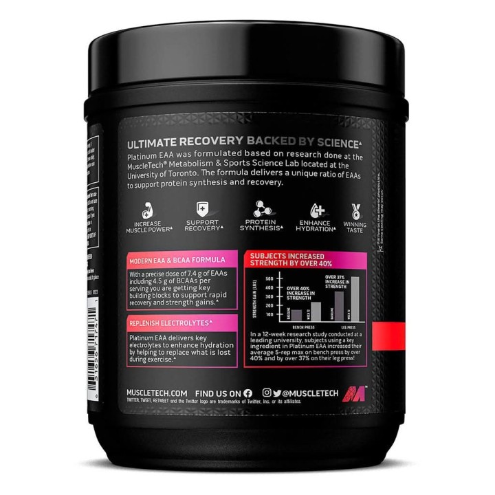 Platinum 100% EAA+ 400 g MuscleTech: aminoacidi in polvere