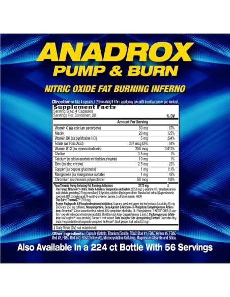 Anadrox Pump & Burn 224 Caps