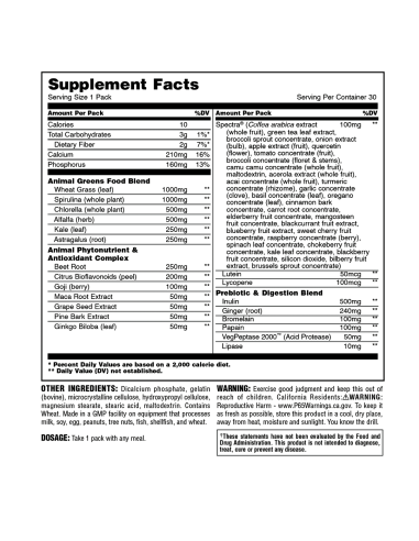 Animal Greens 30 pack