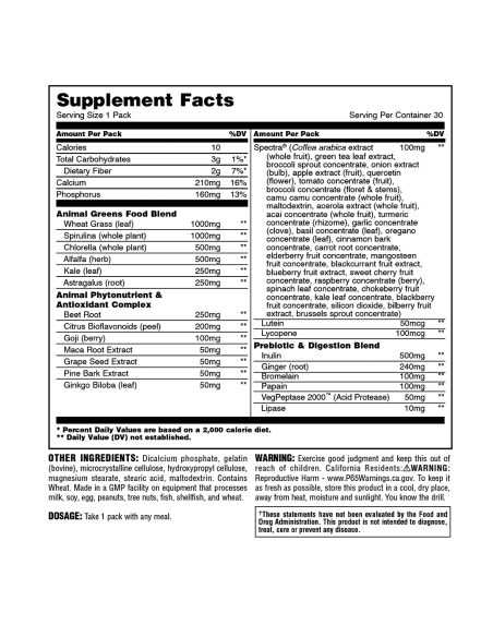 Animal Greens 30 pack