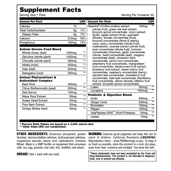 Animal Greens 30 buste Universal Nutrition: superfood