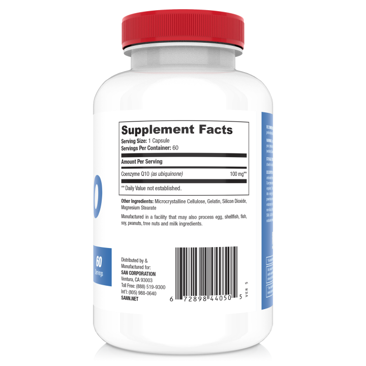CoQ10 100 mg 60 Caps SAN Nutrition: pure coenzyme Q10