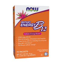 NOW Foods Instant Energy B-12 | Instant Energy Sachets | Citymuscle