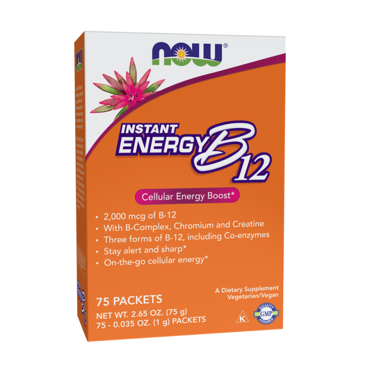 NOW Foods Instant Energy B-12 | Instant Energy Sachets | Citymuscle