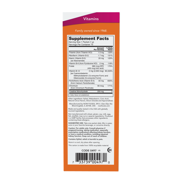 NOW Foods Instant Energy B-12 | Instant Energy Sachets | Citymuscle