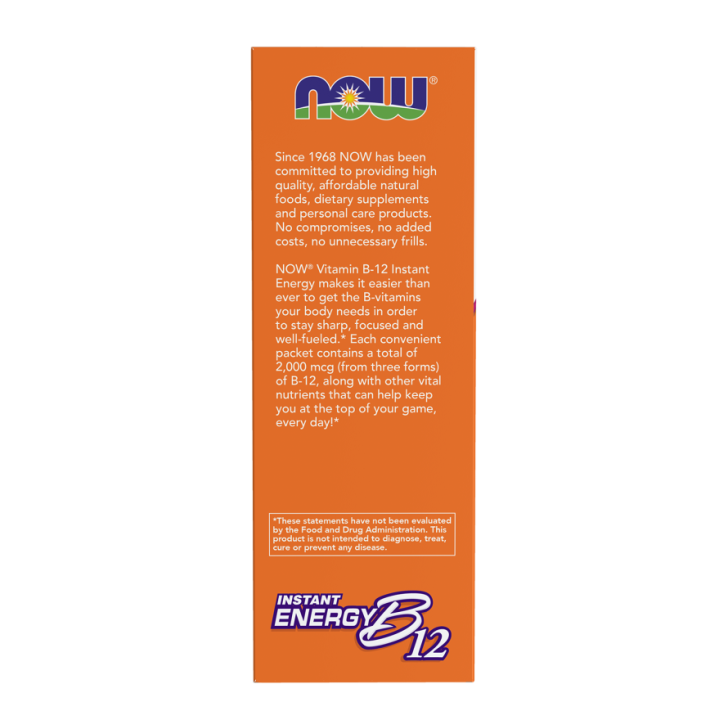 NOW Foods Instant Energy B-12 | Instant Energy Sachets | Citymuscle